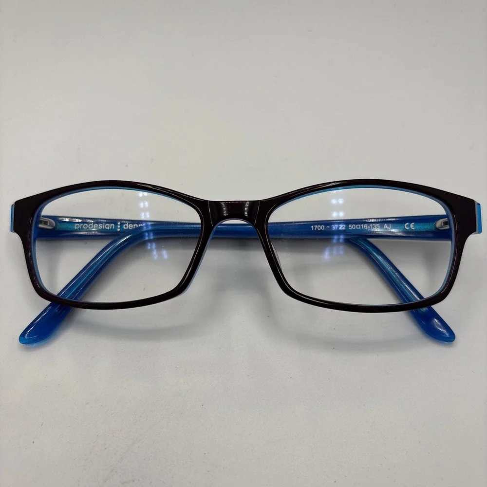 Prodesign Denmark 1700 c.3722 Purple Blue Eyeglasses Frames 50-16 135mm w/case